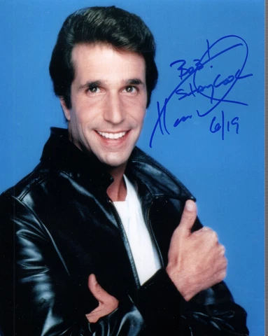 HENRY WINKLER HAND SIGNED 8x10 COLOR PHOTO+COA      THE FONZ       SIGNED TO BOB Cover
