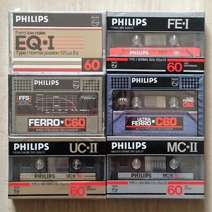 Audio Cassette Philips VARIE - Lotto 6 Vergini Sigillate - 6 Musicassette APR - Foto 1 di 3