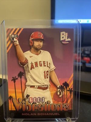 2024 Topps Big League Good Vibrations Nolan Schanuel #GV-21 Rookie RC - Image 1 of 2
