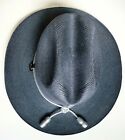 Self Forming Straw Trooper Hat Stratton  Style 38DB Double Brim Navy Blue 