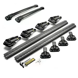 Fit BMW X5 E70 2007-2013 Black Roof Racks Cross Bars Black Set 2Pcs - Picture 1 of 10