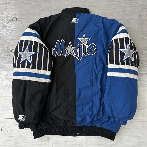 RARE! Vintage 90s NBA Basketball Orlando Magic Full Zip Starter Jacket Size XL Cover