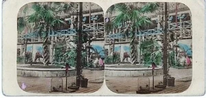 London England / HAND-COLORED STEREOSCOPIC VIEW CRYSTAL PALACE THE GREAT 1st ed - Bild 1 von 1