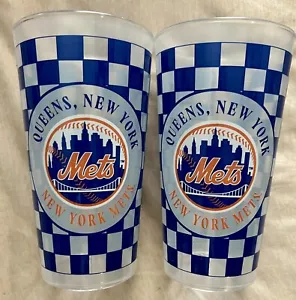 NY METS 2 SET TAZZE DA COLLEZIONE CITI FIELD MLB BASEBALL RACING SCACCHIERA - Foto 1 di 3