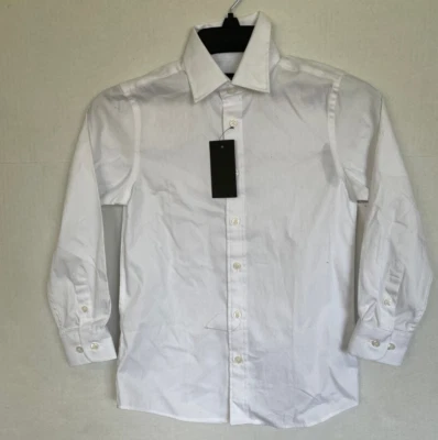 CAMISA DE VESTIR NORDSTROM BLANCA EN BLANCO NIÑOS TALLA 7 NUEVA Foto 1 de 2