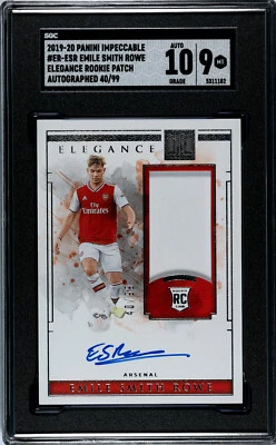 2019 Emile Smith Rowe Panini Impeccable Autographed Rookie Patch 40/99 SGC 9/10 - Image 1 of 3