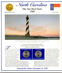 North Carolina Quarters P&D 2001 (Postal Panel Collection) PCS - Picture 1 of 2