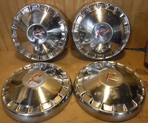 OEM 1960-1961 AMC Rambler Set of 4 10" Dog Dish Center Hub Caps - Picture 1 of 6