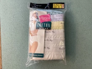 VTG 90’s Hanes Her Way Cotton Briefs~6Pack~Size 6~Assorted Pastels & White~New - Picture 1 of 6