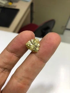 Cubic Zirconia Canary Yellow Trillion Faceted 6A Loose Stones (5x5mm - 12x12mm) - Picture 1 of 2