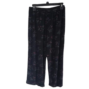 ColdWater Creek Women Size M Slinky Travel Novelty Fish Print Packable Wide Leg - Picture 1 of 5
