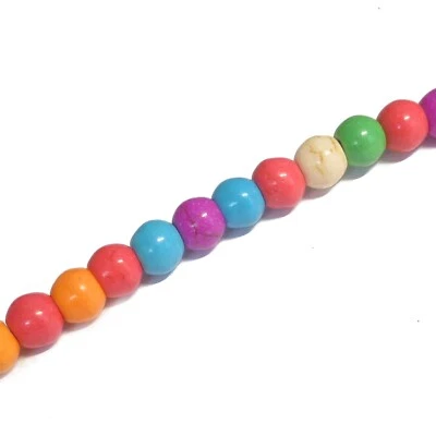 Howlith Perlen Nuggets ca. 5 mm bunt Halbedelstein 70 Stück nenad-design E080 - Bild 1 von 4