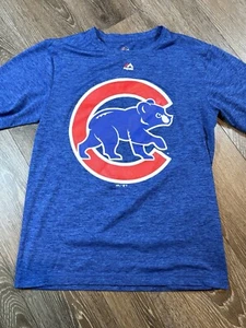 Majestic Cool Base Chicago Cubs Performance Shirt Big Logo Mens Size Small - Picture 1 of 6