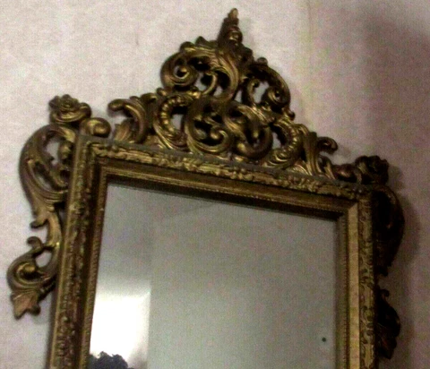 1940 Large FURNITURE MIRROR  57" TALL x 18", WOOD ORNATE FRAMED Wall Hanging Cover