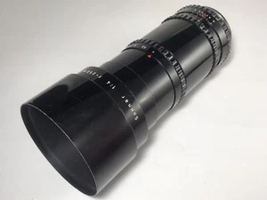 Zeiss Opton Sonnar T 250mm f/4 Lens Hasselblad Screw Mount 1600F 1000F w/ Hood - Picture 1 of 17