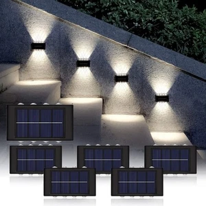 Solar Wall Sconce Lights Outdoor, Fence Light Up Down Lighting Waterproof Out... - Picture 1 of 9