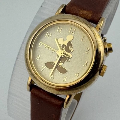 Vintage Disney Mickey Quartz Watch MU0668 Women Gold Tone Musical New Battery - Image 1 of 4