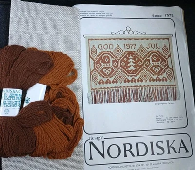 Swedish Nordiska Niab Christmas Bonad Kit 1977 Mcm No Metal Ware - Image 1 of 4