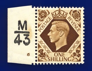 SG475 1939 1s Bistre-Brown Q28 Control M43 Cyl No.6 sin punto MNH Cat £90 dwwp - Imagen 1 de 3