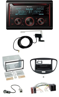 Pioneer 2DIN MP3 DAB USB CD Bluetooth Autoradio für Hyundai i10 2008-2013 schwar - Bild 1 von 4