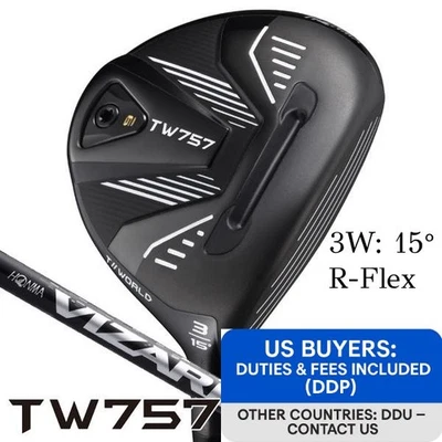 HONMA Tour World TW757 3W 15° Fairway wood R-Flex VIZARD for TW757 w/Headcover - Image 1 of 4
