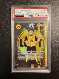 PSA10 Monkey D Luffy ST13-003 BVB Borussia Dortmund ONE PIECE Matchday Promo - Picture 1 of 2