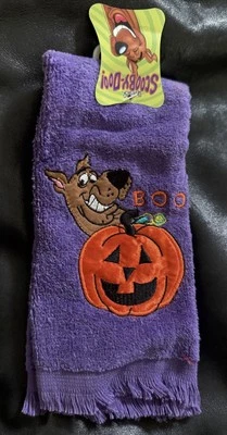 Toalla de mano pequeña bordada Scooby-Doo WB Cartoon Network Halloween Pumpkin Boo Foto 1 de 4