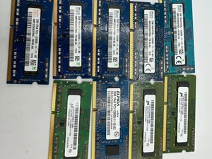 Lot of 9 2GB PC3 12800S Ram Memory DDR3 Mixed Brands - Picture 1 of 2