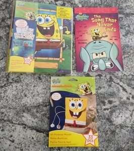 Bob Esponja Lote de 3: Pegatinas Libro de Coleccionismo, Bolsa de Artesanía y Libro - Imagen 1 de 10