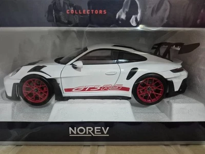 NOREV 1 18 PORSCHE 911 992 GT3 RS WEISSACH PACK 2022 WHITE WITH RED WHEELS NEW - Immagine 1 di 2