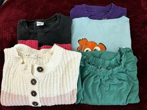 Girls 10/12 Clothing Lot of 9– Justice, Swim, Sweater, Bras, Tees, Tanks & More! - Picture 1 of 19