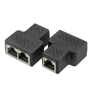1à2 voies RJ45 LAN Ethernet réseau câble femelle Splitter Connector &adaptate-ad - Photo 1/12