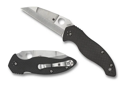 Spyderco Knives Canis Compression Lock Black Carbon Fiber G-10 S30V C248CFP - Image 1 of 4