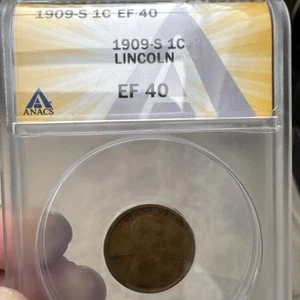 1909-S 1c Lincoln Wheat Cent Penny Coin - Picture 1 of 4
