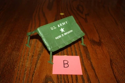 MPC WWII Battlefront Army Green 351'st Infantry H.Q. Tent & 4 Original Poles B - Image 1 of 4