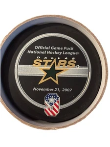 MIKE MODANO DALLAS STARS ALL-TIME USA SCORING RECORD PUCK RARE 11/21/07 - Picture 1 of 1