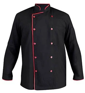 Kitchen Cooking Chef Black & Red XXL Size Coat For Men's - Picture 1 of 6