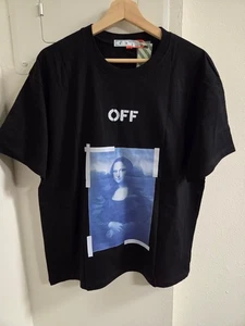 Off White T-Shirt Mona Lisa schwarz Baumwolle Regular Fit S/M/L/XL T35 - Bild 1 von 11