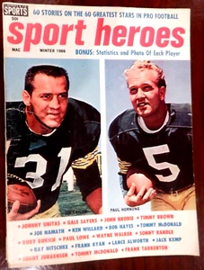 Sport Heroes magazine winter 1966, Jim Taylor, Hornung, Sayers, Starr, Namath - Picture 1 of 24