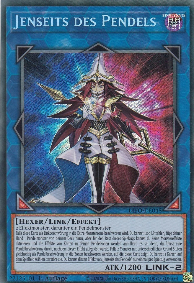Jenseits des Pendels DIFO-DE048 Secret Rare Dimension Force Yugioh Karte Deutsch - Bild 1 von 1