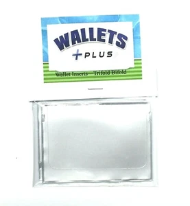 New 2 Pack Vinyl Window Inserts for Bifold and Trifold Wallets - MADE In USA - Picture 1 of 5