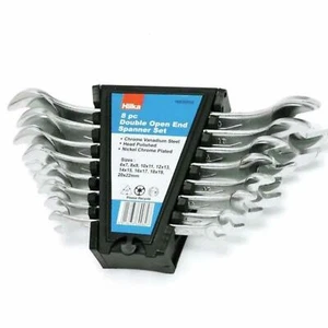 8 PC Double Open Ended Metric Spanner Wrench Set Chrome Vanadium 6-22mm - Picture 1 of 6