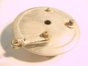 BSA A10 A7 A65 REAR WHEEL BRAKE PLATE WITH SHOES PART # 42-6357 CAST IN IT NO CR - Picture 1 of 4