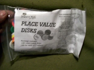 SDE Singapore Math Place Value Foam Disks 140 Color-Coded Set Grades 1-4 - Picture 1 of 2