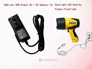 AC/DC Adapter For YELLOW Stanley FatMax SL10LEDS SL10LEDSL LED Spotlight Charger - Picture 1 of 10