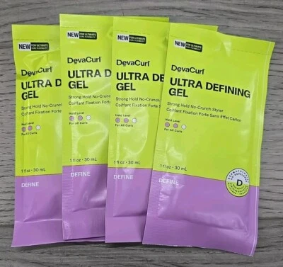Gel DevaCurl Ultra Definidor Sujeción Fuerte Sin Crujir Peluquería Rizado 1 OZ - 4 piezas Foto 1 de 3