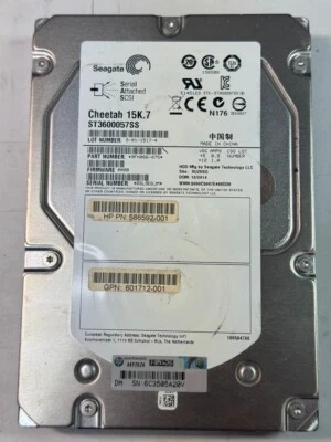 HP 586592-001 ST3600057SS 600GB 15K RPM 16MB Cache 6Gb/s 3.5" SAS HDD - Image 1 of 4