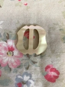 Rectangle Vintage Mother of Pearl Buckle  - Curved  Shaped Sides - Picture 1 of 2