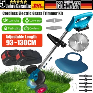 Für Makita Akku Rasentrimmer mit 2 Akku Elektro Freischneider Motorsense 1500W - Bild 1 von 14