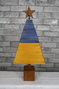 Infinity Eco Ukraine Wooden Decorative Christmas Tree Handmade 60cm tall - Picture 1 of 16